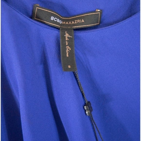 BCBGMaxAzria Dark Regal Blue Purple Silk Dress S - Picture 5 of 5